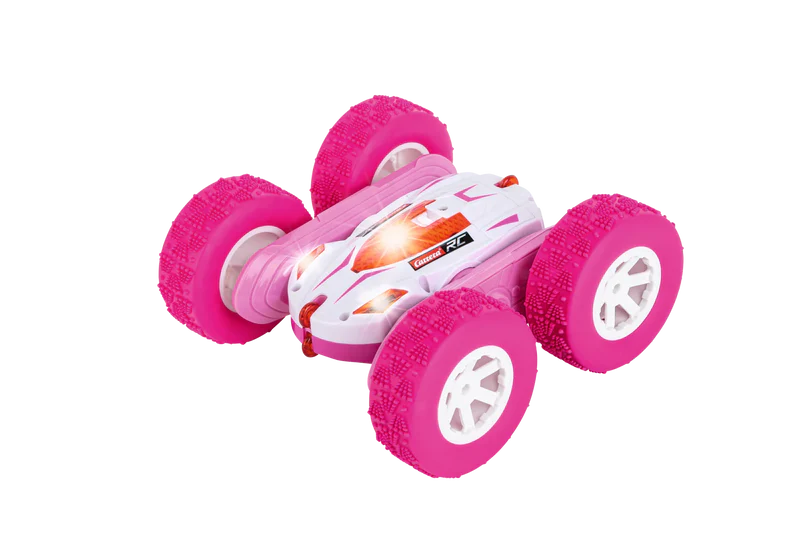 RC Mini Turnator Rosa – Coche Acrobático con Luces LED y Trucos 360°
