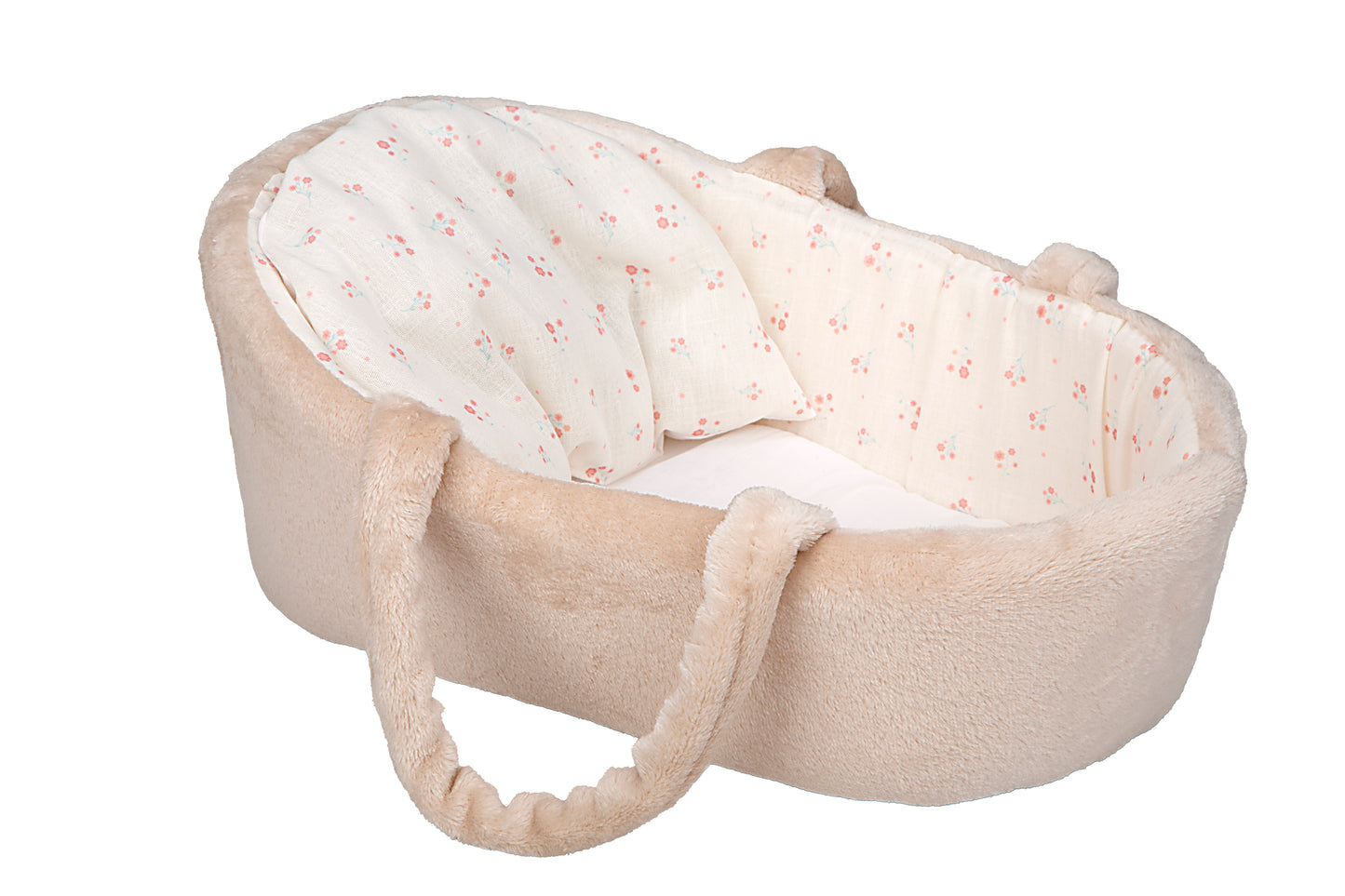 Capazo Arias beige para muñecas 40 cm – Ligero y resistente