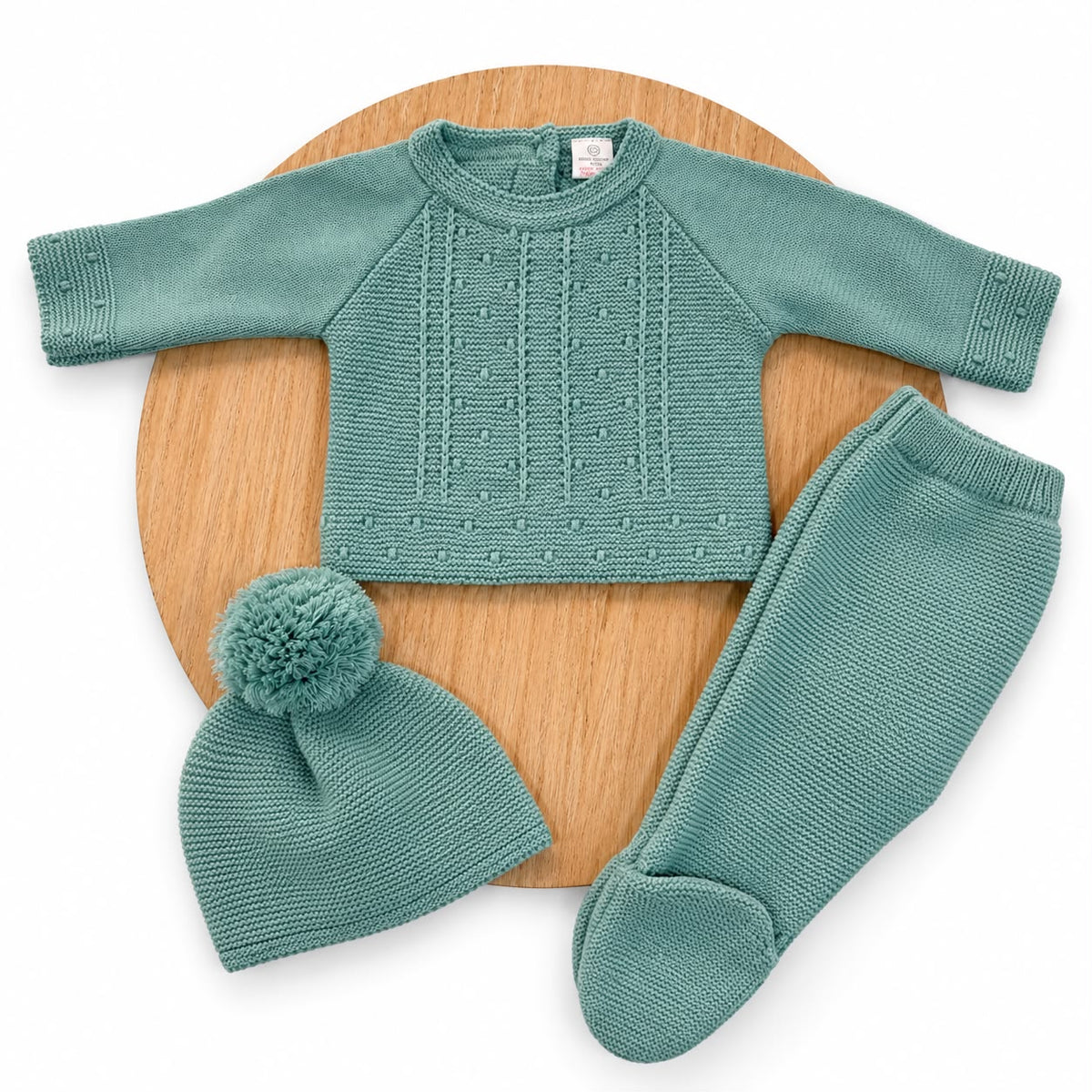 Conjunto de Primera Puesta Verde Mint para Bebé | 00 a 6 Meses