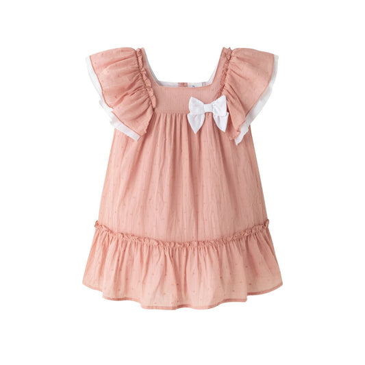 VESTIDO rosa plumeti