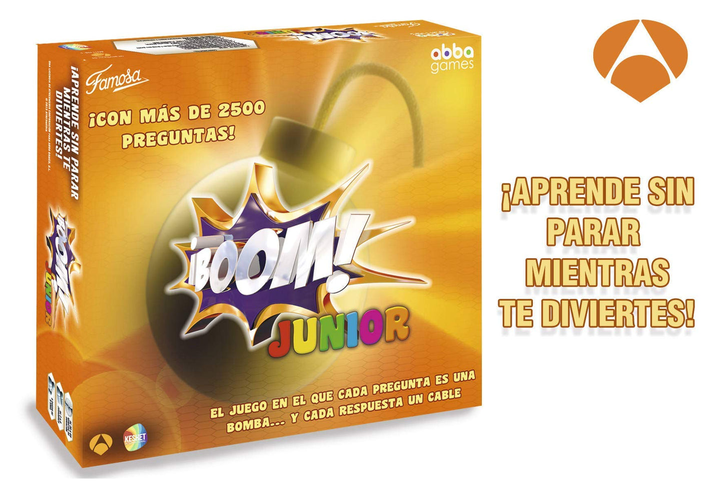 Famogames - Boom Junior, Juego de Mesa Infantil con Preguntas Retadoras y Divertidas, Programa TV, Famosa