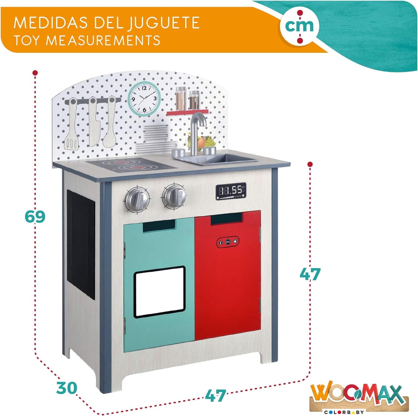 COCINA DE MADERA cocina woomax  47x30x69 cm