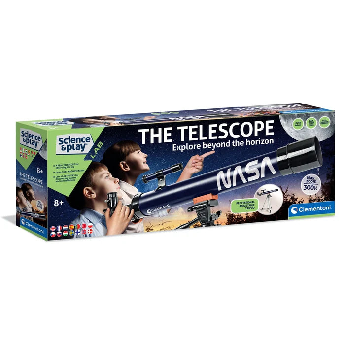 Telescopio NASA para niños con trípode extensible – Objetivo 50 mm | 8+ años