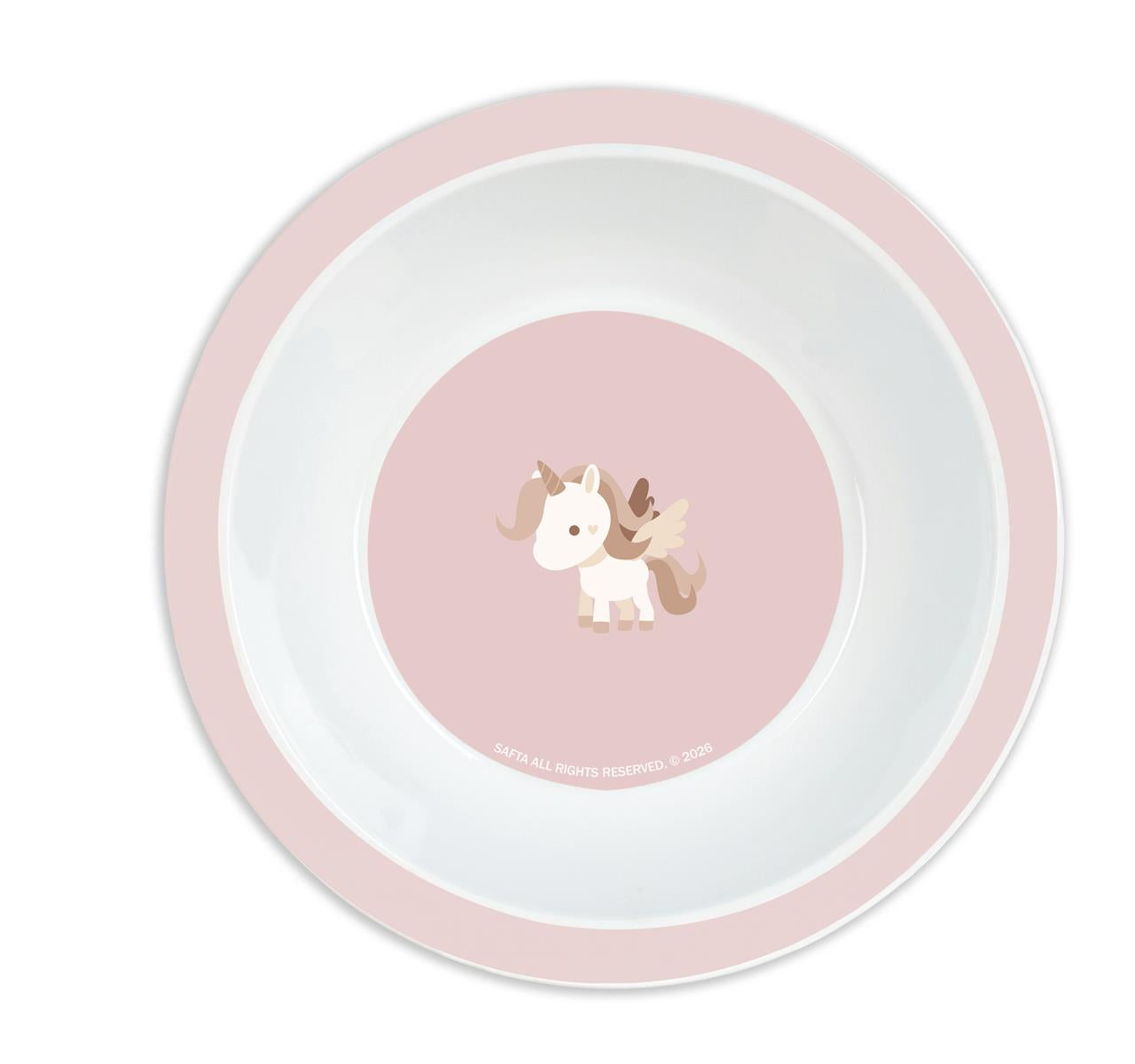 Set vajilla infantil 5 piezas Safta Unicornio – Plato, bol, vaso, cuchara y tenedor