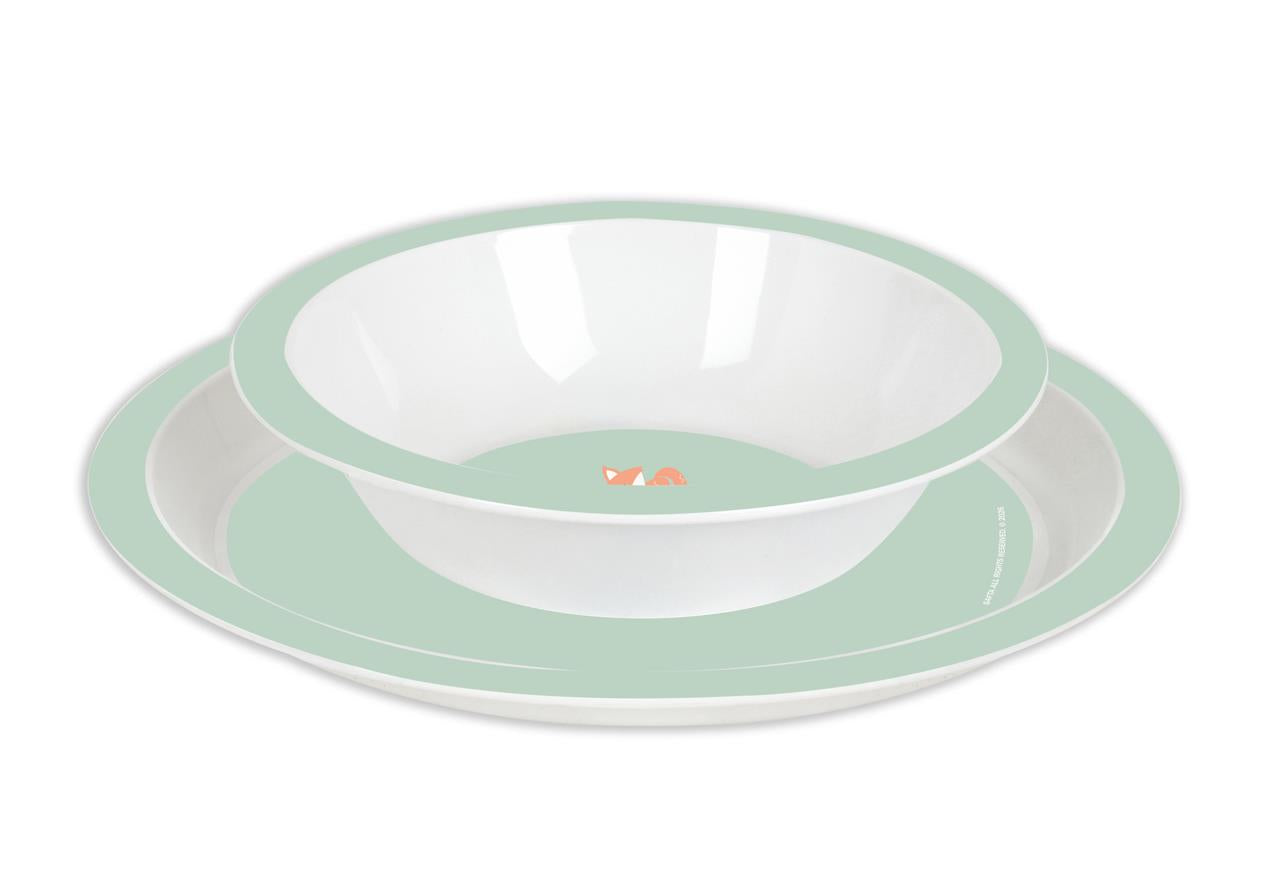 Set vajilla infantil 5 piezas Safta Zorro – Plato, bol, vaso, cuchara y tenedor