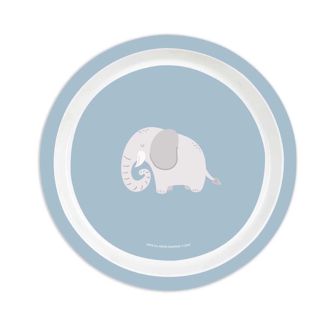 Set vajilla infantil 5 piezas Safta Elefante – Plato, bol, vaso, cuchara y tenedor