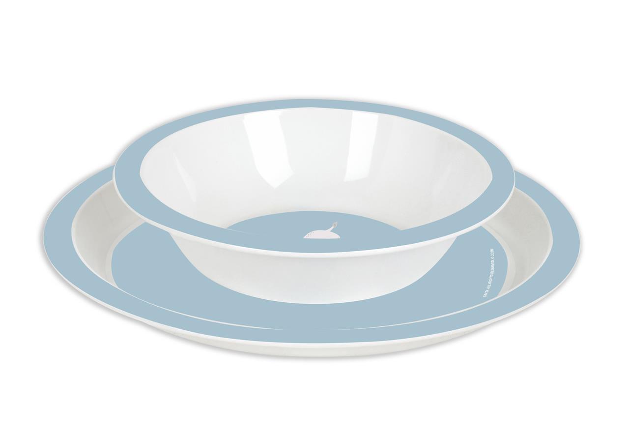 Set vajilla infantil 5 piezas Safta Elefante – Plato, bol, vaso, cuchara y tenedor