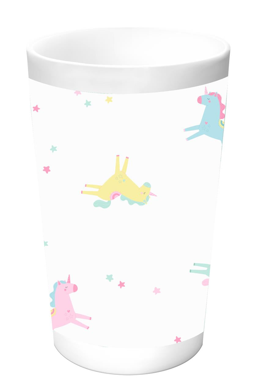 Set vajilla infantil 5 piezas Safta Unicornio azul – Plato, bol, vaso y cubiertos