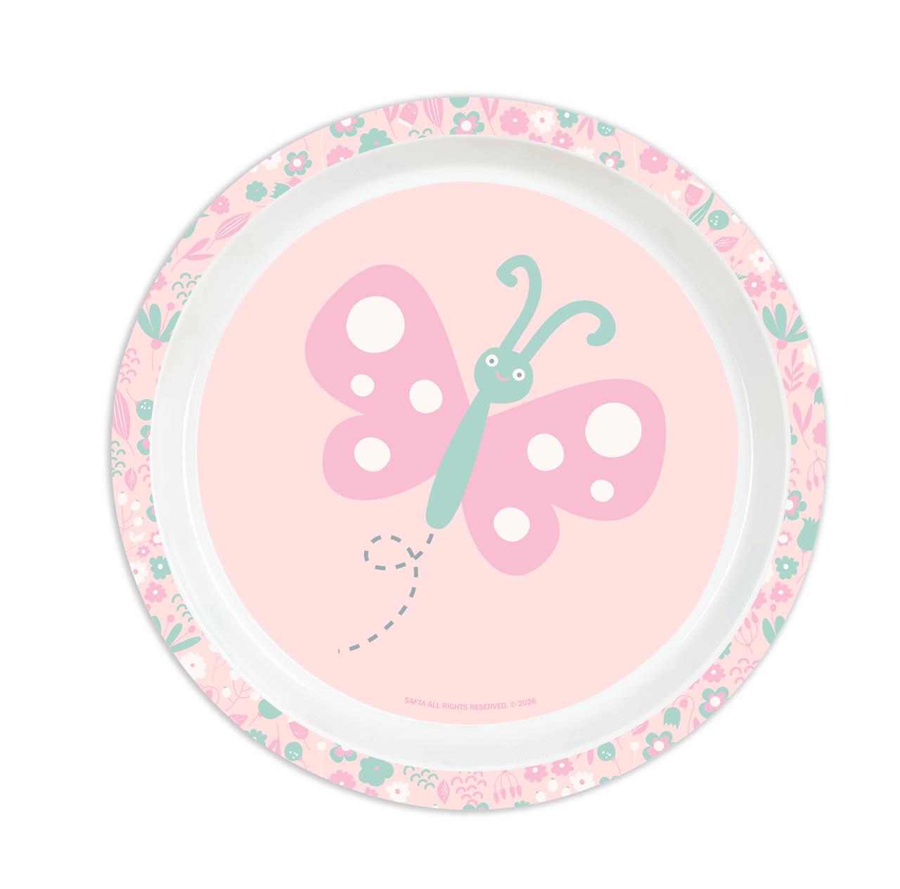 Set vajilla infantil 5 piezas Safta Mariposa – Plato, bol, vaso y cubiertos