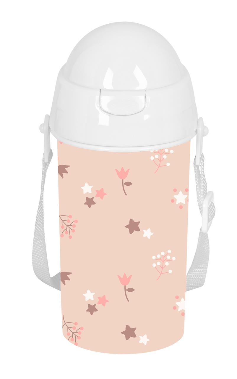 Botella infantil con pajita Safta Estrellas y flores – Cantimplora para guardería