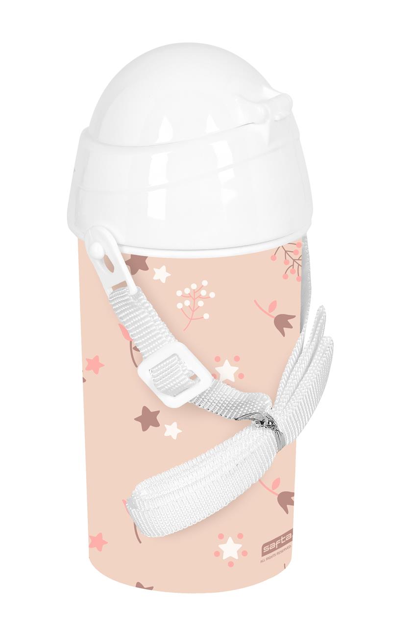 Botella infantil con pajita Safta Estrellas y flores – Cantimplora para guardería
