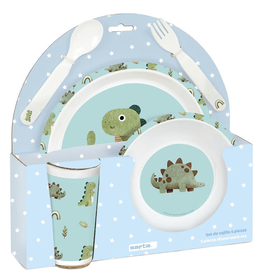Set Vajilla Infantil Safta Dinos 5 Piezas