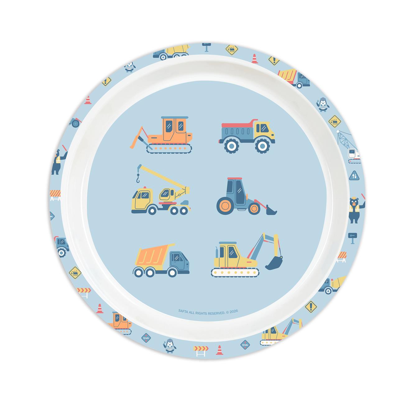 Set Vajilla Infantil Safta Grúas 5 Piezas
