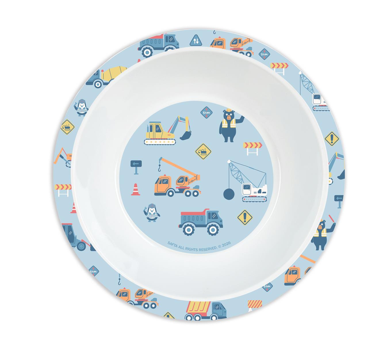 Set Vajilla Infantil Safta Grúas 5 Piezas