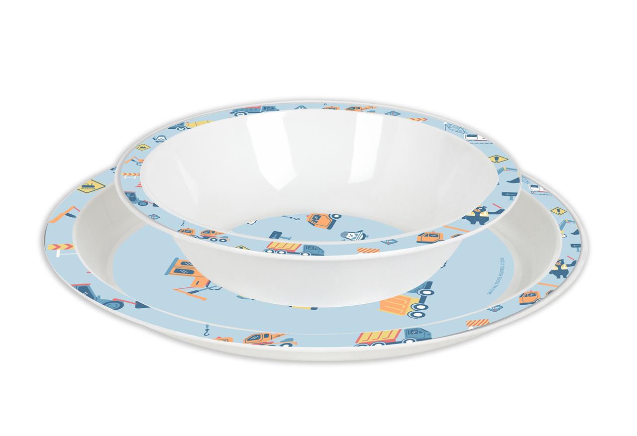 Set Vajilla Infantil Safta Grúas 5 Piezas
