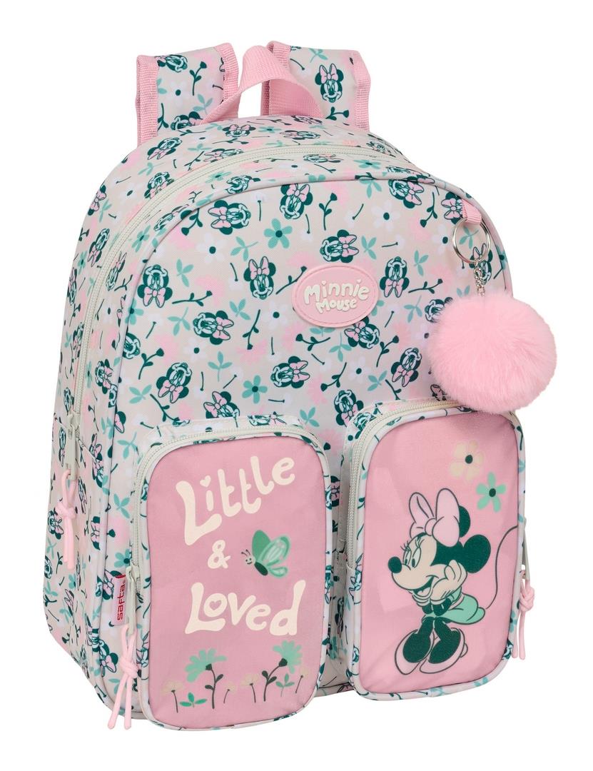 Mochila Infantil con Bolsillos Adaptable a Carro Minnie Mouse