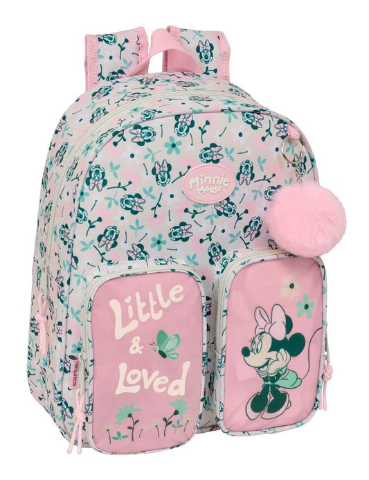 Mochila Infantil con Bolsillos Adaptable a Carro Minnie Mouse