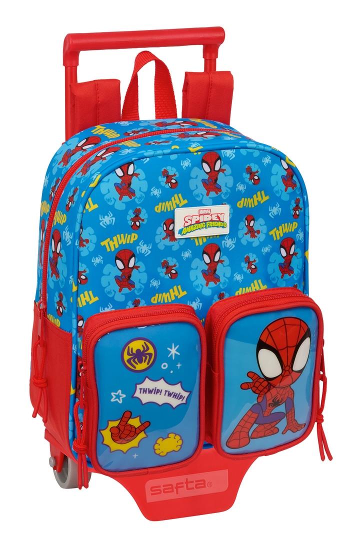 Mochila con Bolsillos Frontales con Carro Spidey