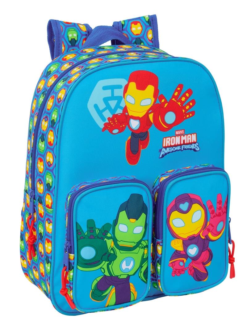 Mochila Infantil con Bolsillos Adaptable a Carro Iron Man