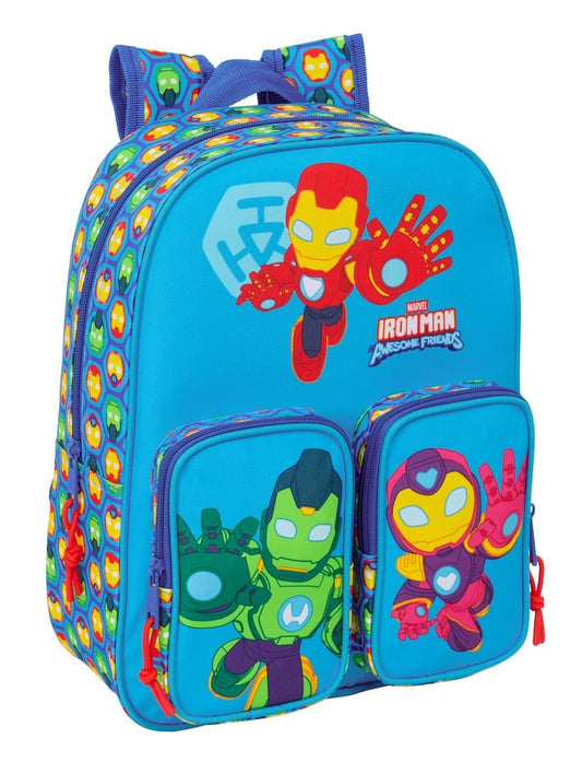 Mochila Infantil con Bolsillos Adaptable a Carro Iron Man