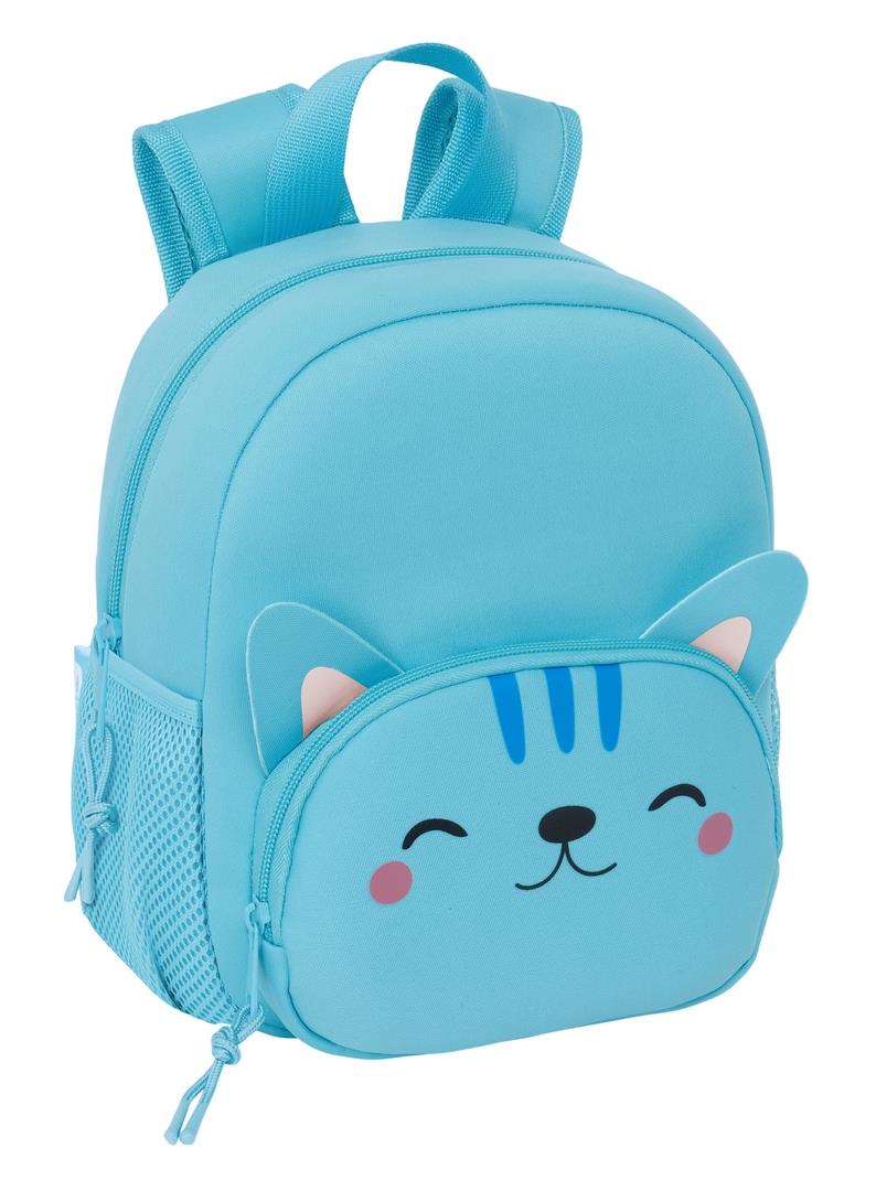 Mochila Infantil de Neopreno Gatito Azul