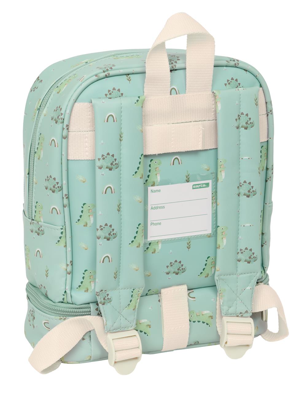 Mochila Nevera Guardería Safta Preescolar Dinos