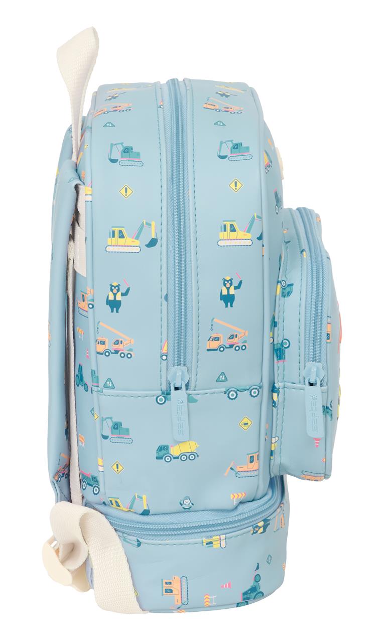 Mochila Nevera Guardería Safta Preescolar Grúas