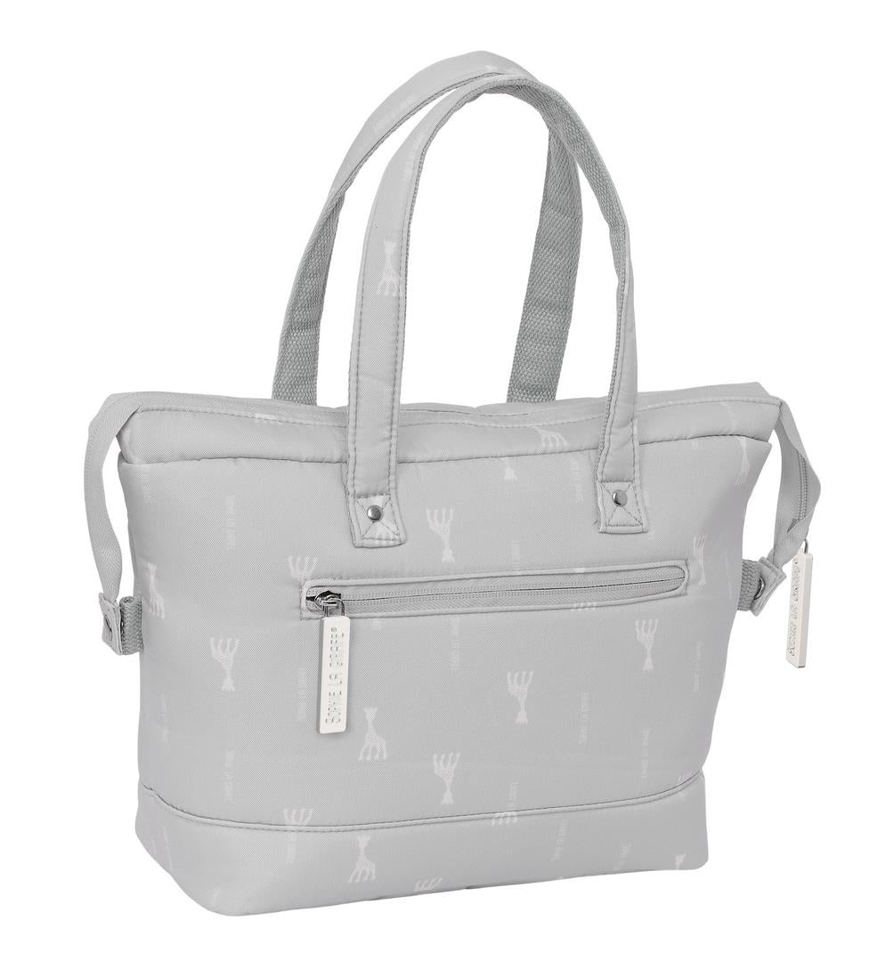 Neceser Grande con Asas Sophie la Girafe Mum Gris Reciclado – Ideal Carro Bebé y Hospital