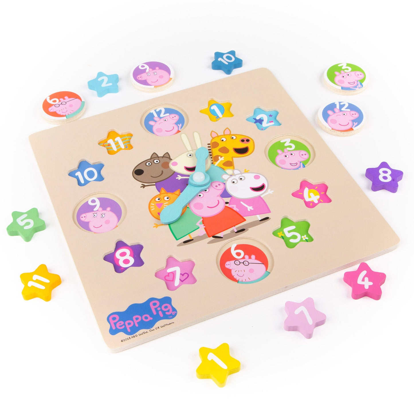 PEPPA PIG-RELOJ EDUCATIVO MADERA