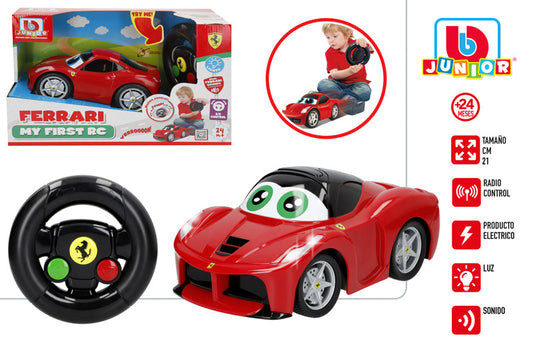 Coche Ferrari Mi Primer RC 21 cm +24M -BB Junior –