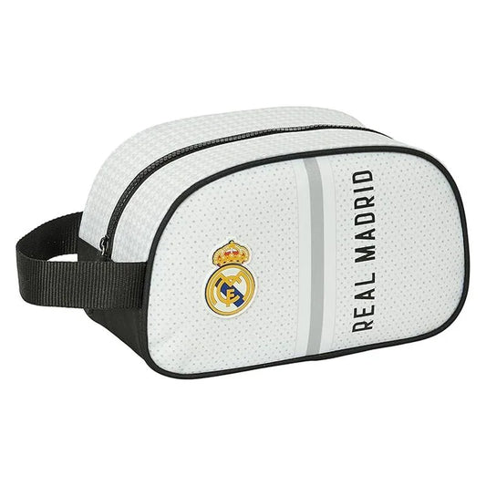 Neceser 1 asa adaptable a carro Real Madrid 1ª equipacion 24/25 Safta blanco y gris.