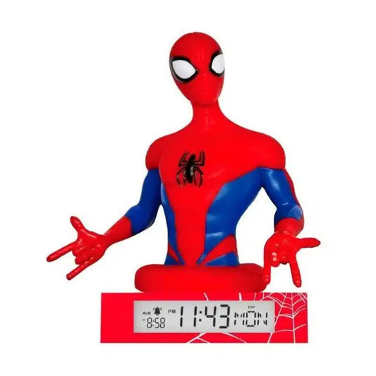Lampara 3D con despertador Spiderman Marvel