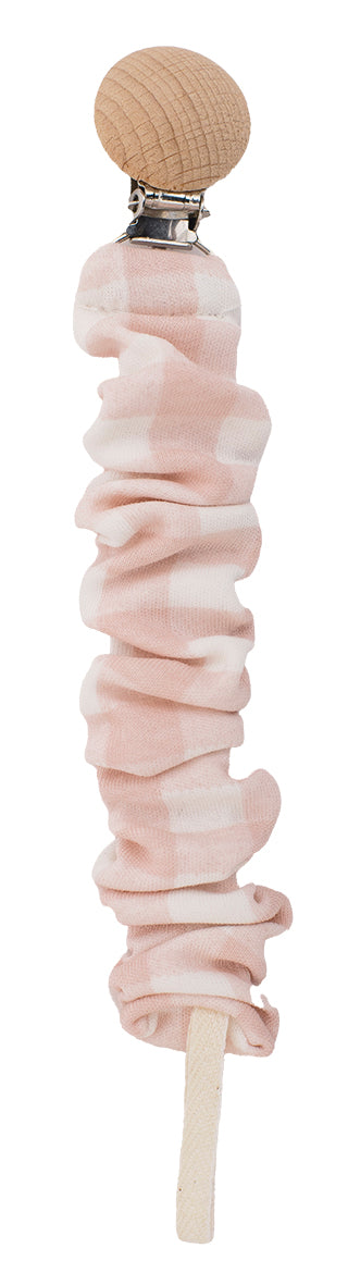 Chupetero bebé Vichy 🍭 100% algodón | Calamaro | Colores Rosa, Mint y Celeste