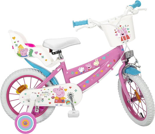 Bicicleta infantil 14 pulgadas Peppa Pig  para niños de +4 años TOIMSA