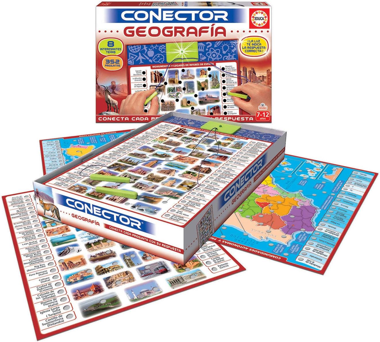 CONECTOR GEOGRAFIA Educa - Geografía Juego Connector para Niños (17204)