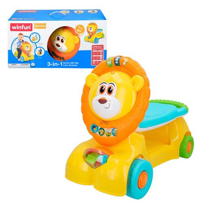 Winfun Correpasillos León 3 en 1 con Luz y Sonido: Diversión y Estilo para los Pequeños Aventureros