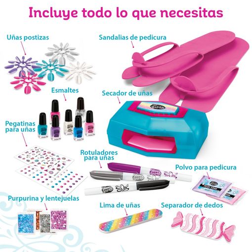 Shimmer N Sparkle - Set De Manicura Y Pedicura Deluxe Con Purpurina Y Lentejuelas