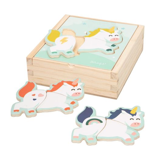 Puzle de Madera WOOMAX Mr. Wonderful - Unicornio Educativo y Ecológico