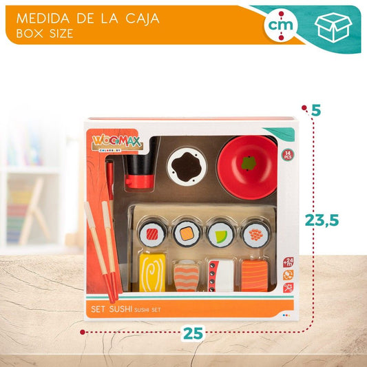 Woomax Set De Comida Sushi De Madera