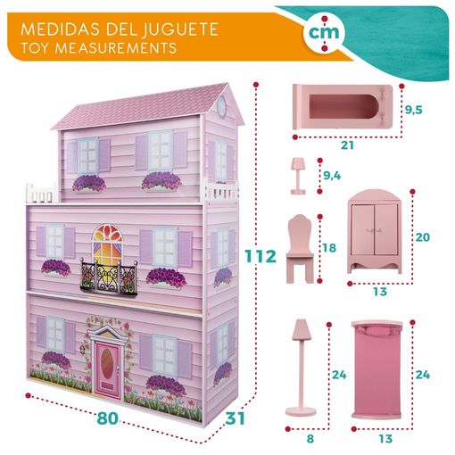 Woomax Casa De Muñecas De Madera