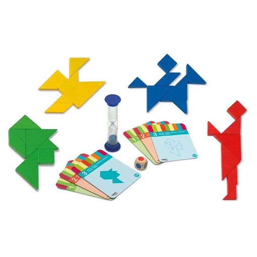 Juego Tangrams 4 De Madera Hasta 4 Jugadores Y 3 Niveles De Dificultad