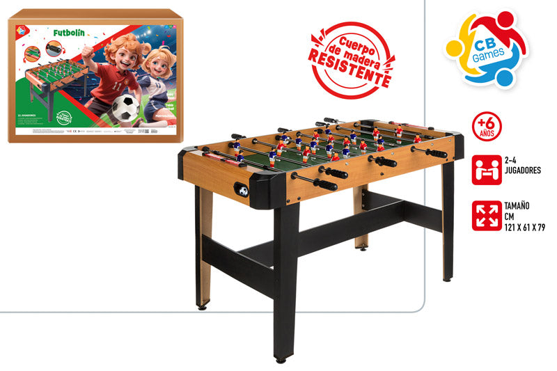 Futbolín de Madera 121×61×79 cm CB Games