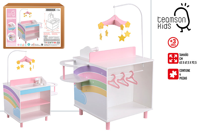 Cambiador de Bebés de Madera 🍼✨ TEAMSON KIDS – (Ref. 85402)