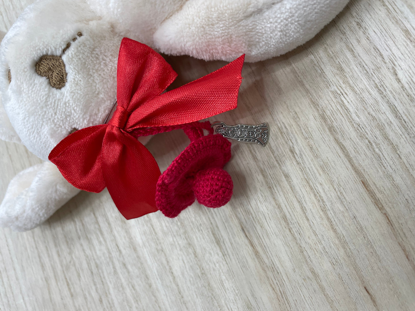 Chupetero de Ganchillo Buena Suerte | Hecho a Mano para Bebé