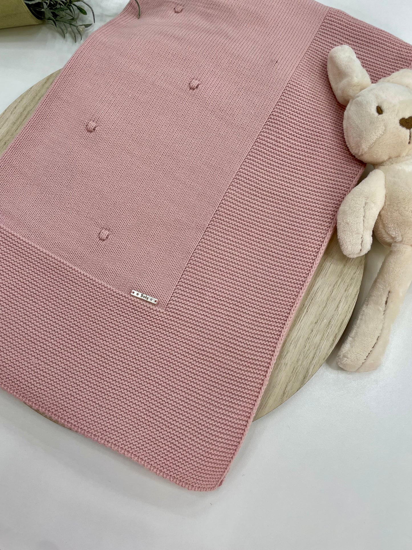 Toquilla de Lana Rosa Empolvado – Primeras Puestas y Salida del Hospital 🌸👶