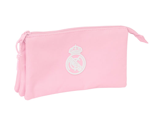Portatodo Triple Real Madrid Chica Rosa 22 x 12 x 3 cm. SAFTA