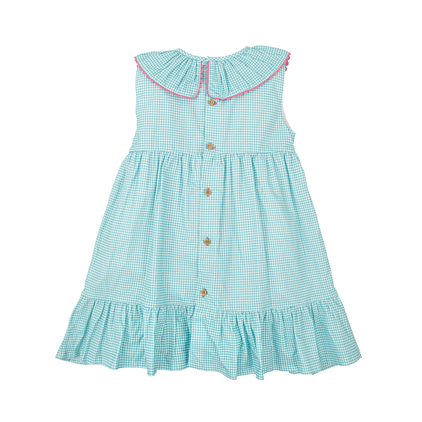 Vestido Niña Sin Mangas Cuello Volante Chispa Babidu 2-8 Años | Vestido Vichy Verano