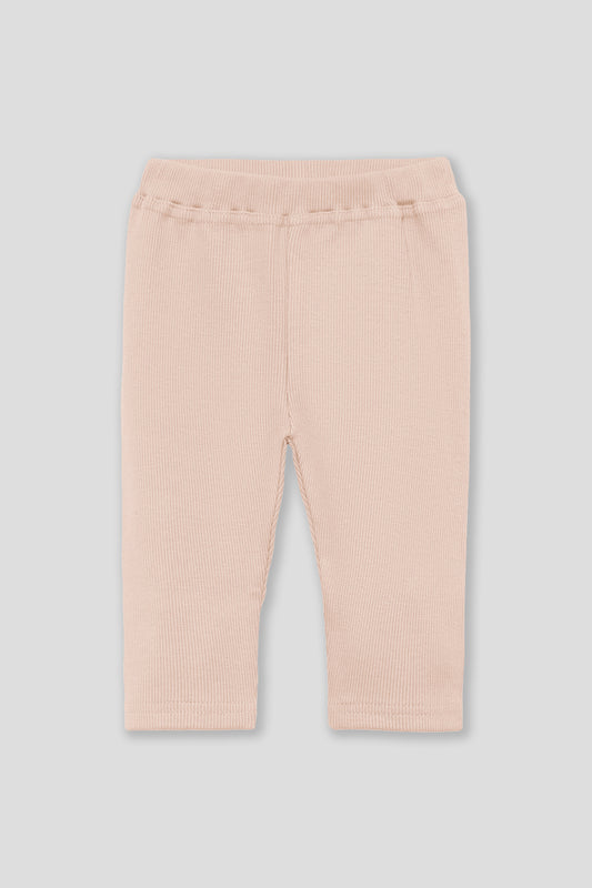 Leggings Beige de Canalé para Niña Recién Nacida – Tallas 1 a 24 Meses | Siju Moda Infantil