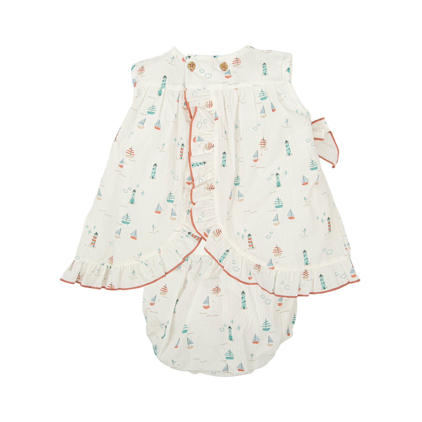 Jesusito Bebé Nido de Abeja Claridad Babidu 1-36 Meses | Vestido con Braguita Verano