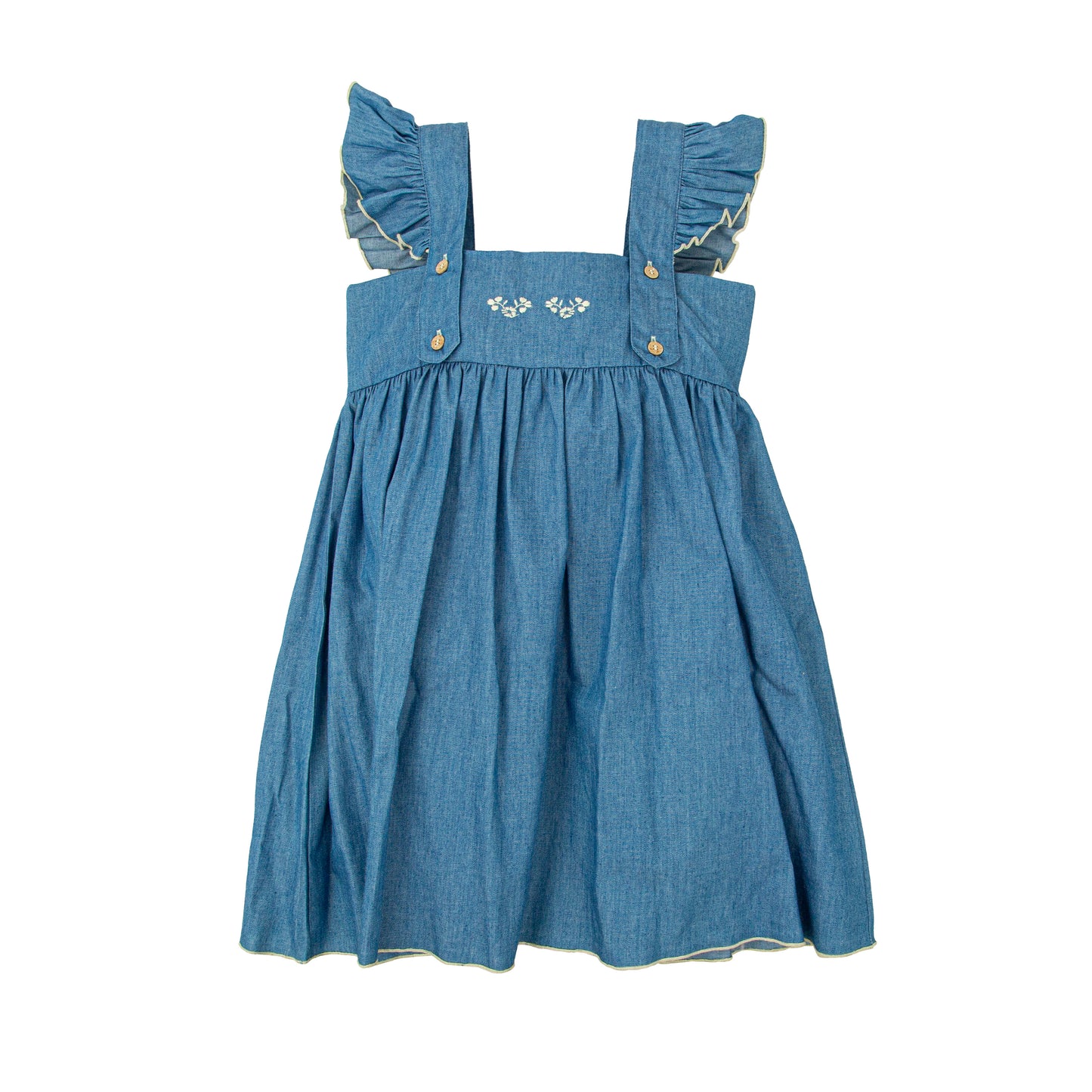 Vestido niña tirantes denim Familia Abrazo Babidu 2-8 años